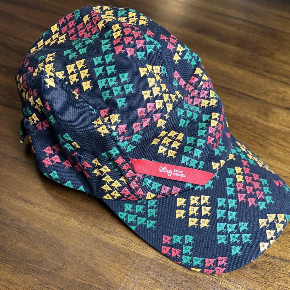 LRG Lifted Research Group Rasta 5 Panel Camper Hat True Heads Adjust. Strapback